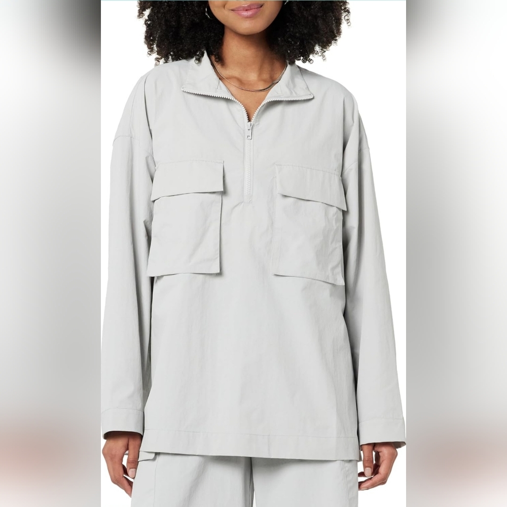 The Drop Light Gray Quarter-Zip Pullover